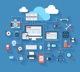 Cloud with Apps  graphic