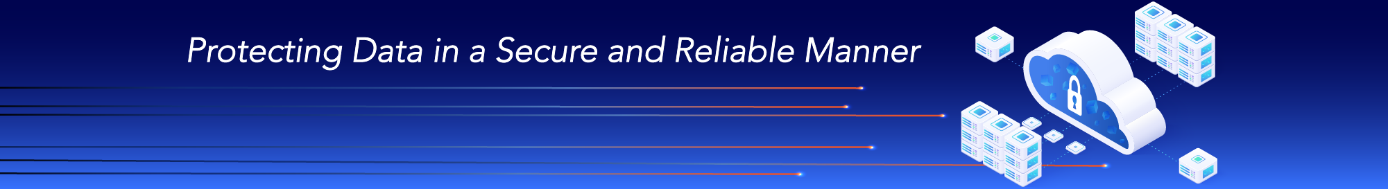 blue banner with cloud protecting data image 